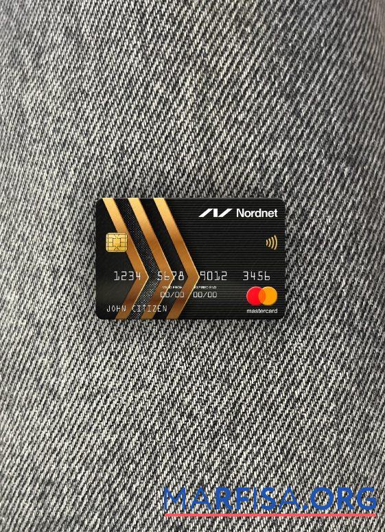 Realistic Sweden Nordnet AB bank mastercard photolook front download for verification